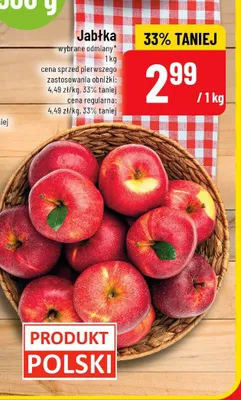 Jabłka wybrane odmiany promocja w POLOmarket