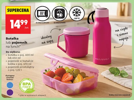 Pojemnik prostokątny o poj. 1,22 l Makamaka promocja w Biedronka