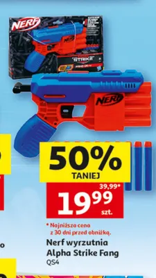Wyrzutnia Nerf Alpha Strike Fang QS4 promocja w Auchan