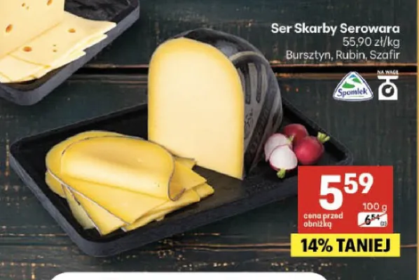 Ser Skarby Serowara Szafir Spomlek promocja w Delikatesy Centrum
