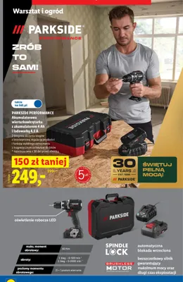 Akumulatorowa wiertarkowkrętarka Parkside Performance promocja w Lidl