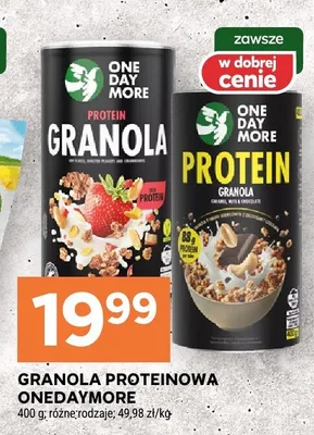 Granola proteinowa One Day More promocja w Stokrotka