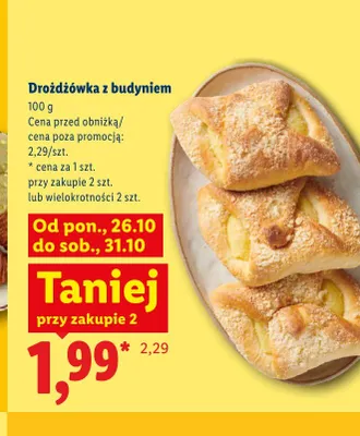 Drożdżówka z budyniem promocja w Lidl