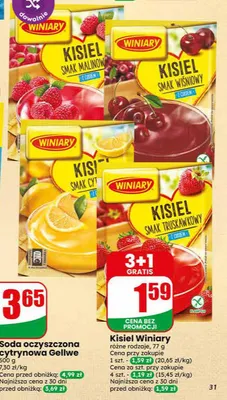 Kisiel smak truskawkowy Winiary promocja w Dino