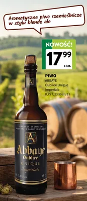 Piwo Abbaye Oubliée Unique Impériale promocja w Intermarche
