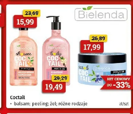 Balsam do ciała Bielenda Coctail Rabarbar promocja w Drogeria Kosmyk