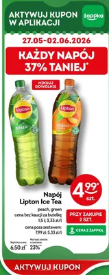 Napój Lipton Ice Tea peach promocja w Żabka