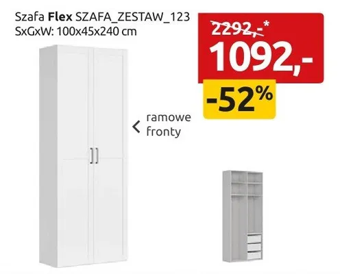 Szafa Flex SZAFA_ZESTAW_123 promocja w Black Red White