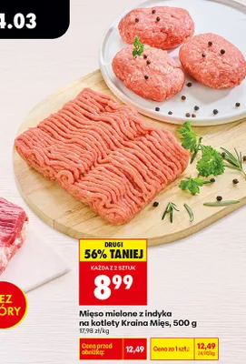 Mięso mielone z indyka na kotlety promocja w Biedronka