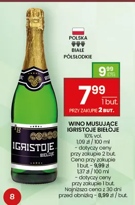 Wino musujące Igristoje Biełoje promocja w Twój Market