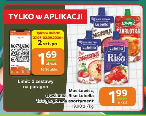 Mus Łowicz, Owsianka, Riso Lubella promocja w Gama