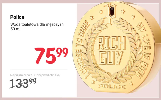 Woda toaletowa dla mężczyzn Police promocja w Rossmann