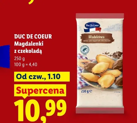 Magdalenki z czekoladą Duc De Coeur promocja w Lidl