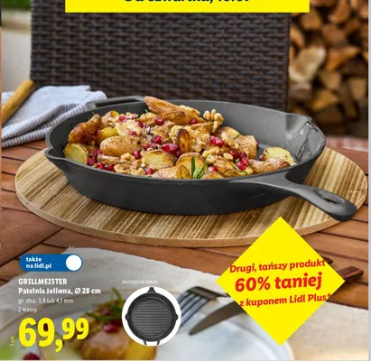 Patelnia żeliwna Grillmeister promocja w Lidl