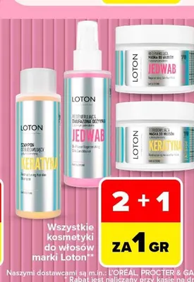Odbudowująca maska do włosów Keratyna Loton promocja w Carrefour