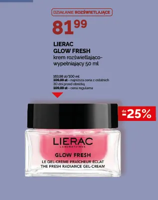 Krem rozświetlająco-wypełniający Lierac Glow Fresh promocja w Ziko Dermo