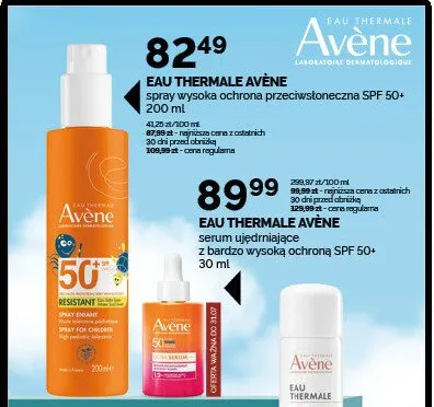 Serum ujędrniające EAU THERMALE AVÈNE SPF 50+ promocja w Ziko Dermo