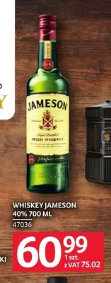 Whiskey Jameson 40% promocja w Selgros
