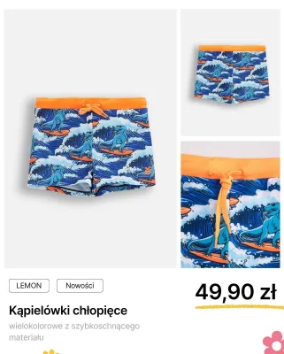 Kąpielówki chłopięce Coccodrillo Lemon wielokolorowe promocja w Coccodrillo
