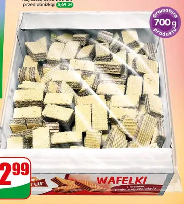 Wafle z kremem z mlecznej czekolady Artur promocja w Dino