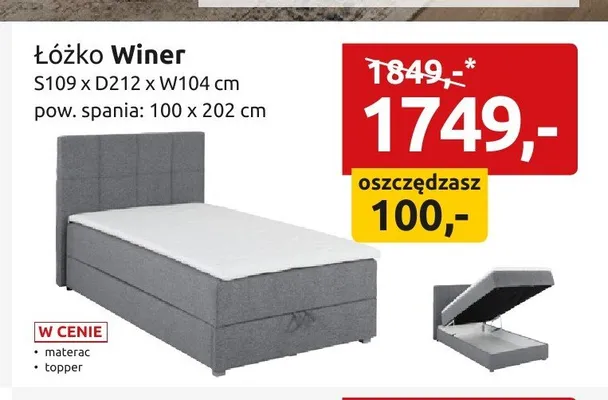 Łóżko Winer promocja w Black Red White