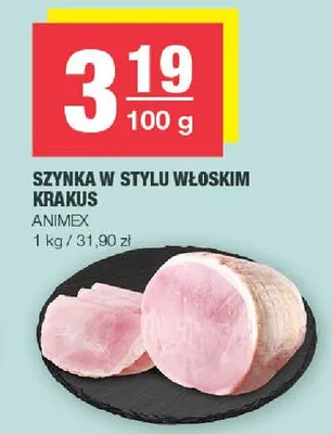 Szynka w stylu włoskim Krakus promocja w SPAR