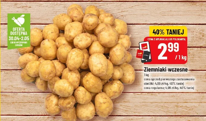 Ziemniaki wczesne promocja w POLOmarket