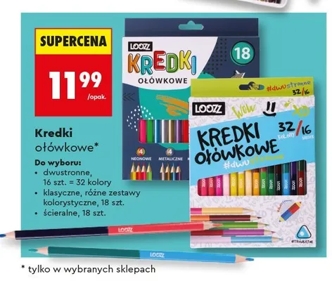 Kredki ołówkowe klasyczne LOOZZ promocja w Biedronka