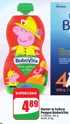 Deser w tubce Peppa BoboVita promocja w Dino