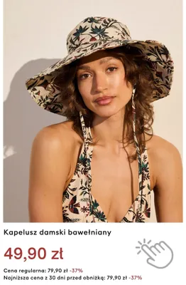 Kapelusz damski bawełniany promocja w Medicine