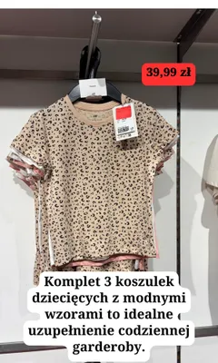 Komplet 3 koszulek dziecięcych H&M promocja w H&M