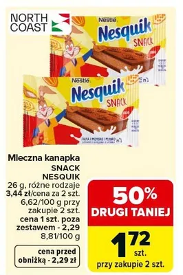 Mleczna kanapka Snack promocja w Carrefour Market