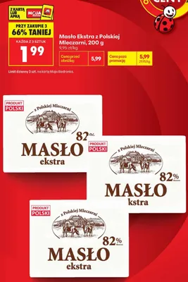 Masło ekstra z Polskiej Mleczarni promocja w Biedronka