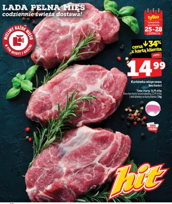 Karkówka wieprzowa bez kości promocja w TOPAZ