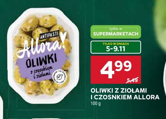 Oliwki z ziołami i czosnkiem Allora! promocja w Stokrotka