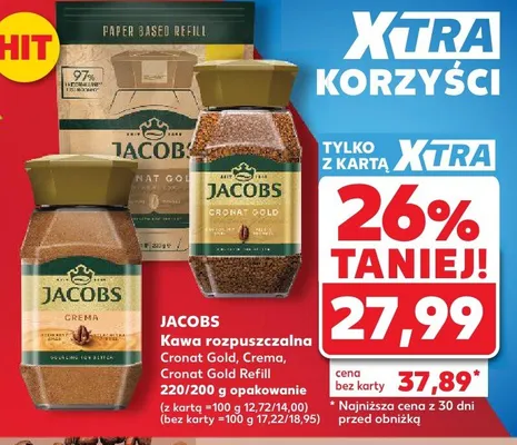 Kawa rozpuszczalna JACOBS Crema promocja w Kaufland
