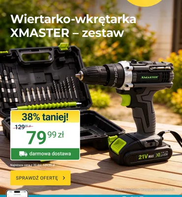Wiertarko-wkrętarka Xmaster zestaw promocja w ERLI