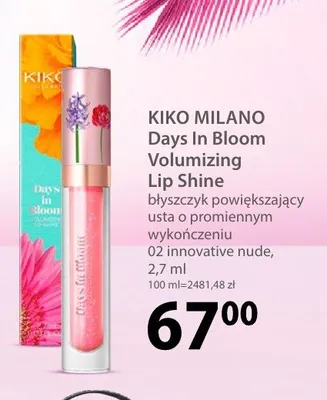 Błyszczyk powiększający usta KIKO MILANO Days In Bloom Volumizing Lip Shine 02 innovative nude promocja w Hebe