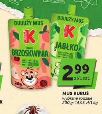 Mus Kubuś jabłko brzoskwinia promocja w Groszek