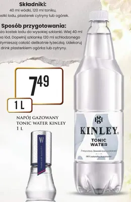 Napój gazowany Tonic Water Kinley promocja w Dino