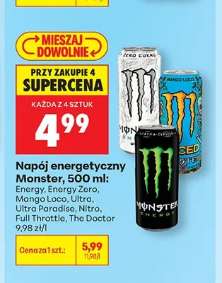 Napój energetyczny Monster Ultra Paradise promocja w Biedronka