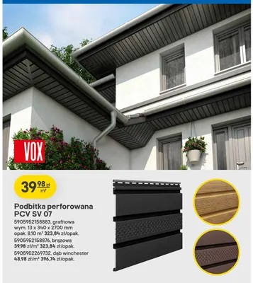 Podbitka perforowana PCV Sv 07 brązowa Vox promocja w Castorama