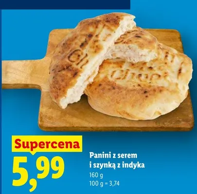 Panini z serem i szynką z indyka promocja w Lidl
