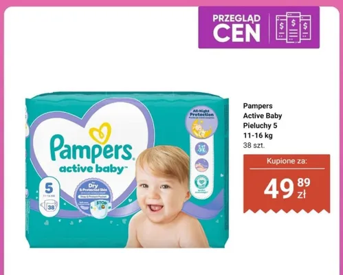 Pieluchy Pampers Active Baby 5 38-pak promocja w Biedronka