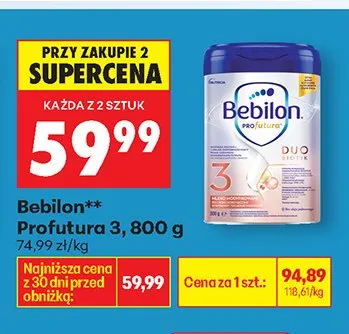 Mleko Bebilon Profutura 3 promocja w Biedronka