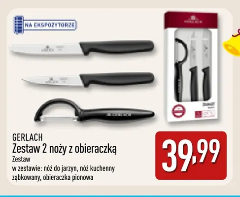 Zestaw 2 noży z obieraczką Gerlach promocja w Aldi