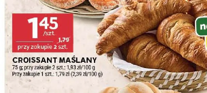 Croissant maślany promocja w Stokrotka
