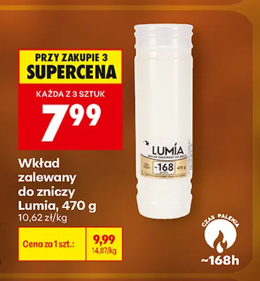 Wkład zalewany do zniczy Lumia promocja w Biedronka