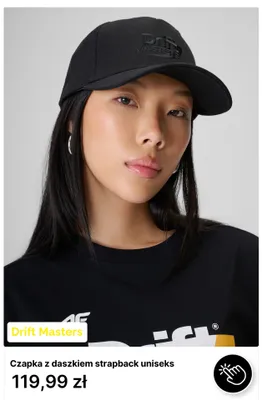 Czapka z daszkiem strapback unisex 4F Drift Masters promocja w 4F