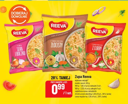 Zupa błyskawiczna Reeva o smaku kurczaka złocisty promocja w POLOmarket